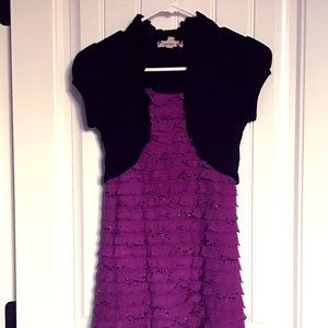 Speechless Ruffled Tiered Dress Purple
